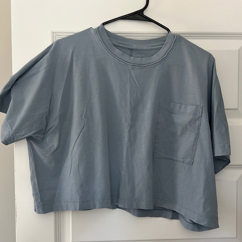 Lululemon Cotton Cropped Pocket Tee- NWOT